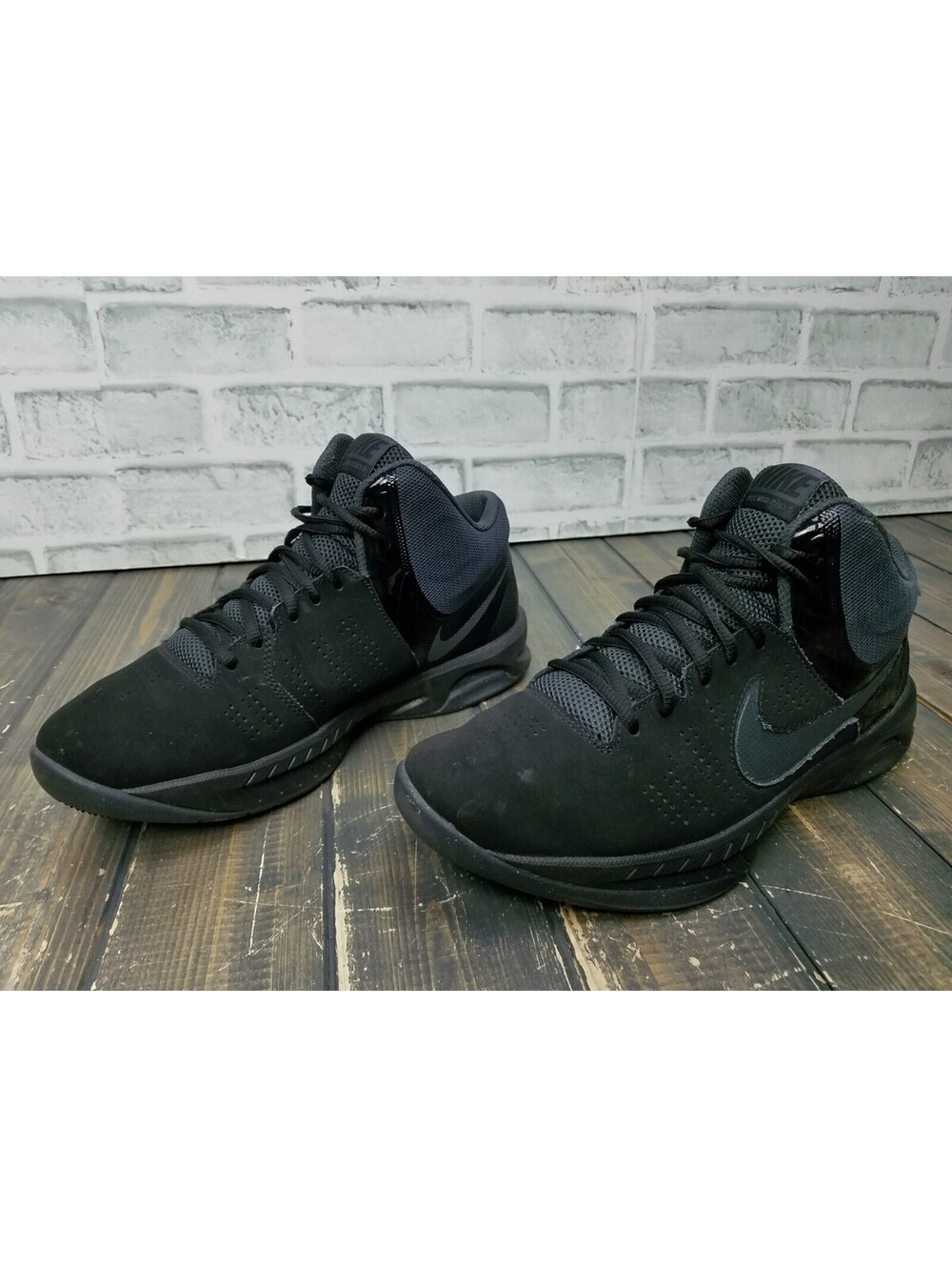 Nike Air Visi Pro 6 Black Lace Up Basketball Shoes 749168-003 Men's Size 9